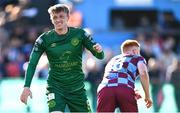 21 April 2025; Chris Forrester of St Patrick's Athletic reacts to a missed shot on goal during the SSE Airtricity Men's Premier Division match between Drogheda United and St Patrick's Athletic at Sullivan & Lambe Park in Drogheda, Louth. Photo by Shauna Clinton/Sportsfile