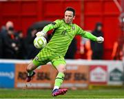 21 April 2025; Galway United goalkeeper Brendan Clarke during the SSE Airtricity Men's Premier Division match between Shelbourne and Galway United at Tolka Park in Dublin. Photo by Sam Barnes/Sportsfile