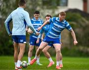 22 April 2025; Ciarán Frawley during a Leinster Rugby squad training session at UCD in Dublin. Photo by Brendan Moran/Sportsfile