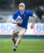 16 April 2025; Cian Keogh of North Midlands during the BearingPoint Shane Horgan Cup Round 5 match between Metro and North Midlands at Energia Park in Dublin. Photo by Shauna Clinton/Sportsfile