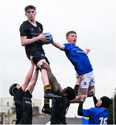 16 April 2025; A general view of a lineout during the BearingPoint Shane Horgan Cup Round 5 match between Metro and North Midlands at Energia Park in Dublin. Photo by Shauna Clinton/Sportsfile