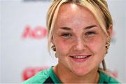 23 April 2025; Aoife Dalton during an Ireland Women Rugby media conference at the IRFU High Performance Centre in Dublin. Photo by Tyler Miller/Sportsfile