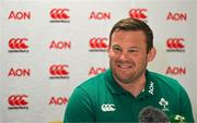 23 April 2025; Scrum coach Denis Fogarty during an Ireland Women Rugby media conference at the IRFU High Performance Centre in Dublin. Photo by Tyler Miller/Sportsfile