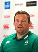 23 April 2025; Scrum coach Denis Fogarty during an Ireland Women Rugby media conference at the IRFU High Performance Centre in Dublin. Photo by Tyler Miller/Sportsfile