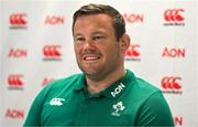 23 April 2025; Scrum coach Denis Fogarty during an Ireland Women Rugby media conference at the IRFU High Performance Centre in Dublin. Photo by Tyler Miller/Sportsfile