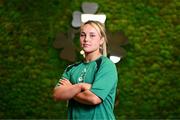 23 April 2025; Aoife Dalton poses for a portrait during an Ireland Women Rugby media conference at the IRFU High Performance Centre in Dublin. Photo by Tyler Miller/Sportsfile