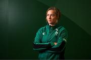 23 April 2025; Edel McMahon poses for a portrait during an Ireland Women Rugby media conference at the IRFU High Performance Centre in Dublin. Photo by Tyler Miller/Sportsfile
