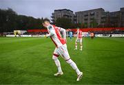 18 April 2025; Chris Forrester of St Patrick's Athletic before the SSE Airtricity Men's Premier Division match between St Patrick's Athletic and Shamrock Rovers at Richmond Park in Dublin. Photo by Stephen McCarthy/Sportsfile
