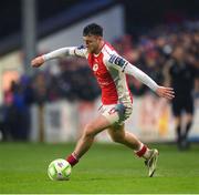 18 April 2025; Jay McClelland of St Patrick's Athletic during the SSE Airtricity Men's Premier Division match between St Patrick's Athletic and Shamrock Rovers at Richmond Park in Dublin. Photo by Stephen McCarthy/Sportsfile