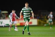 18 April 2025; Rory Gaffney of Shamrock Rovers during the SSE Airtricity Men's Premier Division match between St Patrick's Athletic and Shamrock Rovers at Richmond Park in Dublin. Photo by Stephen McCarthy/Sportsfile