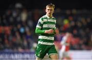 18 April 2025; Michael Noonan of Shamrock Rovers during the SSE Airtricity Men's Premier Division match between St Patrick's Athletic and Shamrock Rovers at Richmond Park in Dublin. Photo by Stephen McCarthy/Sportsfile