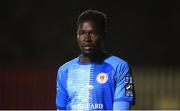 18 April 2025; St Patrick's Athletic goalkeeper Joseph Anang during the SSE Airtricity Men's Premier Division match between St Patrick's Athletic and Shamrock Rovers at Richmond Park in Dublin. Photo by Stephen McCarthy/Sportsfile