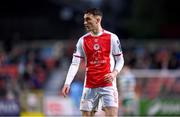 18 April 2025; Mason Melia of St Patrick's Athletic during the SSE Airtricity Men's Premier Division match between St Patrick's Athletic and Shamrock Rovers at Richmond Park in Dublin. Photo by Stephen McCarthy/Sportsfile