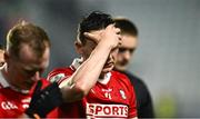 19 April 2025; Eoghan McSweeney of Cork after his side's defeat in the Munster GAA Football Senior Championship semi-final match between Cork and Kerry at Supervalu Páirc Uí Chaoimh in Cork. Photo by Piaras Ó Mídheach/Sportsfile