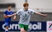 24 April 2025; Adam Brennan of Republic of Ireland celebrates after scoring his side's first goal during the Centenary Shield match between Republic of Ireland and England at Athlone Town Stadium in Lissywollen, Westmeath. Photo by Ben McShane/Sportsfile