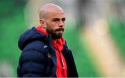 25 April 2025; Mark Coyle of Shelbourne before the SSE Airtricity Men's Premier Division match between Shamrock Rovers and Shelbourne at Tallaght Stadium in Dublin. Photo by Ramsey Cardy/Sportsfile