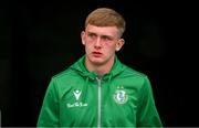 25 April 2025; Michael Noonan of Shamrock Rovers before the SSE Airtricity Men's Premier Division match between Shamrock Rovers and Shelbourne at Tallaght Stadium in Dublin. Photo by Ramsey Cardy/Sportsfile