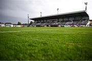 25 April 2025; A general view of the main stand before the SSE Airtricity Men's Premier Division match between Galway United v Drogheda United at Eamonn Deacy Park in Galway. Photo by Piaras Ó Mídheach/Sportsfile