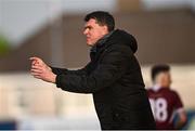 25 April 2025; Drogheda United manager Kevin Doherty during the SSE Airtricity Men's Premier Division match between Galway United v Drogheda United at Eamonn Deacy Park in Galway. Photo by Piaras Ó Mídheach/Sportsfile