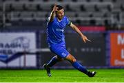 25 April 2025; Padraig Amond of Waterford celebrates after scoring his side's second goal during the SSE Airtricity Men's Premier Division match between Waterford and Derry City at the Regional Sports Centre in Waterford. Photo by Tyler Miller/Sportsfile