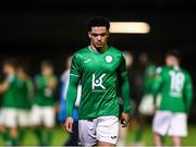 25 April 2025; Aaron McLaughlin of Finn Harps after his side's defeat in the SSE Airtricity Men's First Division match between Cobh Ramblers and Finn Harps at St Colman's Park in Cobh, Cork. Photo by Michael P Ryan/Sportsfile