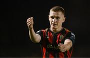25 April 2025; Ross Tierney of Bohemians after his side's victory in the SSE Airtricity Men's Premier Division match between Bohemians and St Patrick's Athletic at Dalymount Park in Dublin. Photo by Seb Daly/Sportsfile