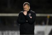 25 April 2025; Bohemians manager Alan Reynolds during the SSE Airtricity Men's Premier Division match between Bohemians and St Patrick's Athletic at Dalymount Park in Dublin. Photo by Seb Daly/Sportsfile