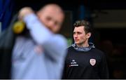 25 April 2025; Derry City's Quinn Stahmer before the SSE Airtricity Men's Premier Division match between Waterford and Derry City at the Regional Sports Centre in Waterford. Photo by Tyler Miller/Sportsfile