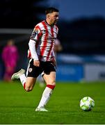 25 April 2025; Dom Thomas of Derry City during the SSE Airtricity Men's Premier Division match between Waterford and Derry City at the Regional Sports Centre in Waterford. Photo by Tyler Miller/Sportsfile