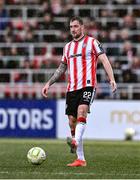 22 April 2025; Kevin Holt of Derry City during the SSE Airtricity Men's Premier Division match between Derry City and Sligo Rovers at The Ryan McBride Brandywell Stadium in Derry. Photo by Ben McShane/Sportsfile