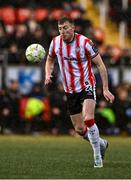 22 April 2025; Sam Todd of Derry City during the SSE Airtricity Men's Premier Division match between Derry City and Sligo Rovers at The Ryan McBride Brandywell Stadium in Derry. Photo by Ben McShane/Sportsfile