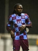 18 April 2025; Thomas Oluwa of Drogheda United during the SSE Airtricity Men's Premier Division match between Drogheda United and Shelbourne at Sullivan & Lambe Park in Drogheda, Louth. Photo by Ben McShane/Sportsfile