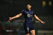 18 April 2025; Sam Bone of Shelbourne during the SSE Airtricity Men's Premier Division match between Drogheda United and Shelbourne at Sullivan & Lambe Park in Drogheda, Louth. Photo by Ben McShane/Sportsfile