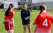 26 April 2025; ZuCar Gaelic4Teens ambassador Cathy Carey of Antrim coaching during the 2025 ZuCar Gaelic4Teens Festival Day featuring players from Clann na Banna of Down, St Nicholas of Louth and Ratoath of Meath at Trim GAA Club, Meath. Photo by Piaras Ó Mídheach/Sportsfile
