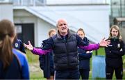 26 April 2025; LGFA Head of Coach Development William Harmon during the 2025 ZuCar Gaelic4Teens Festival Day featuring players from Clann na Banna of Down, St Nicholas of Louth and Ratoath of Meath at Trim GAA Club, Meath. Photo by Piaras Ó Mídheach/Sportsfile