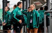 26 April 2025; Stacey Flood of Ireland arrives before the Women's Six Nations Rugby Championship match between Scotland and Ireland at Hive Stadium in Edinburgh, Scotland. Photo by Paul Devlin/Sportsfile