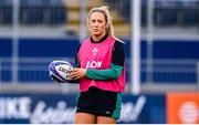 26 April 2025; Stacey Flood of Ireland warms up before the Women's Six Nations Rugby Championship match between Scotland and Ireland at Hive Stadium in Edinburgh, Scotland. Photo by Paul Devlin/Sportsfile
