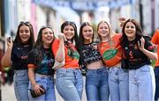 26 April 2025; Armagh supporters before the Ulster GAA Football Senior Championship semi-final match between Armagh and Tyrone at St Tiernach's Park in Clones, Monaghan. Photo by Seb Daly/Sportsfile