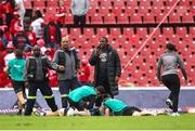 26 April 2025; Sean Jansen of Connacht receives treatment for an injury during the United Rugby Championship match between Emirates Lions and Connacht at Emirates Airline Park in Johannesburg, South Africa. Photo by Shaun Roy/Sportsfile