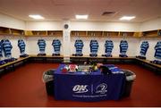 26 April 2025; The Leinster dressing room before the United Rugby Championship match between Scarlets and Leinster at Parc Y Scarlets in Swansea, Wales. Photo by Chris Fairweather/Sportsfile