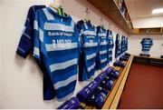 26 April 2025; The Leinster dressing room before the United Rugby Championship match between Scarlets and Leinster at Parc Y Scarlets in Swansea, Wales. Photo by Chris Fairweather/Sportsfile