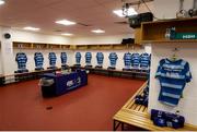 26 April 2025; The Leinster dressing room before the United Rugby Championship match between Scarlets and Leinster at Parc Y Scarlets in Swansea, Wales. Photo by Chris Fairweather/Sportsfile