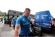 26 April 2025; Jack Boyle of Leinster arrives before the United Rugby Championship match between Scarlets and Leinster at Parc Y Scarlets in Swansea, Wales. Photo by Chris Fairweather/Sportsfile