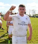 26 April 2025; Ryan Emerson of Ulster after the Junior Interprovincial Rugby Championship round one match between Leinster and Ulster at Gorey RFC in Gorey, Wexford. Photo by Matt Browne/Sportsfile
