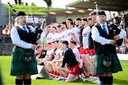 26 April 2025; Tyrone players during a team photograph before the Ulster GAA Football Senior Championship semi-final match between Armagh and Tyrone at St Tiernach's Park in Clones, Monaghan. Photo by Seb Daly/Sportsfile