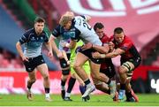 26 April 2025; Hugh Gavin of Connacht attempts to break a tackle during the United Rugby Championship match between Emirates Lions and Connacht at Emirates Airline Park in Johannesburg, South Africa. Photo by Shaun Roy/Sportsfile