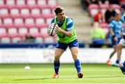 26 April 2025; Leinster captain Luke McGrath warms up before the United Rugby Championship match between Scarlets and Leinster at Parc Y Scarlets in Swansea, Wales. Photo by Chris Fairweather/Sportsfile