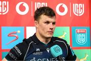 26 April 2025; Connacht captain Cian Prendergast is interviewed after the United Rugby Championship match between Emirates Lions and Connacht at Emirates Airline Park in Johannesburg, South Africa. Photo by Shaun Roy/Sportsfile