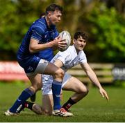 26 April 2025; Walter Walsh of Leinster in action against Ulster during the Junior Interprovincial Rugby Championship round one match between Leinster and Ulster at Gorey RFC in Gorey, Wexford. Photo by Matt Browne/Sportsfile