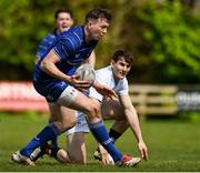 26 April 2025; Walter Walsh of Leinster in action against Ulster during the Junior Interprovincial Rugby Championship round one match between Leinster and Ulster at Gorey RFC in Gorey, Wexford. Photo by Matt Browne/Sportsfile
